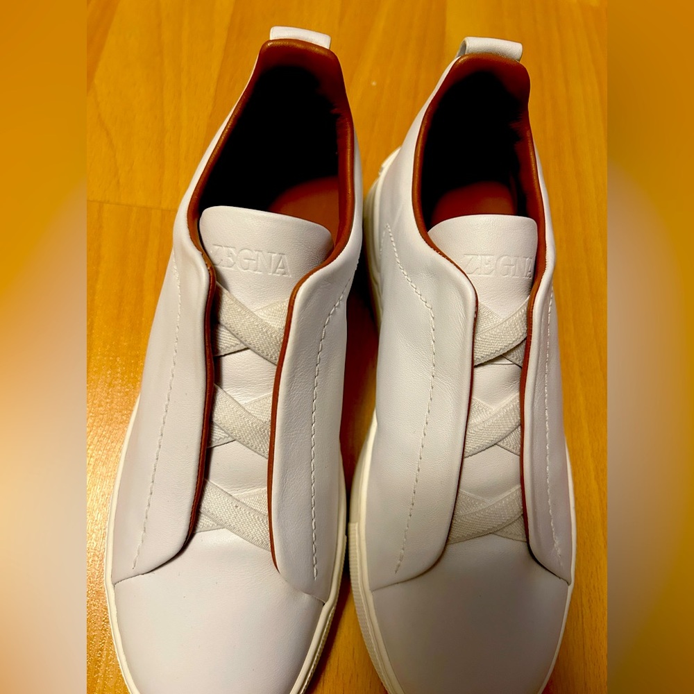 Brand new Designer Italian Zegna Woman Triple Stitch Sneakers - size 35 EU